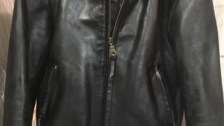 DEGNER CLASSIC BRAND(デグナー)革ジャケットのスレ、色落ちを全体染め直し