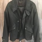 INTERMEZZOラム革ジャケットの襟作製