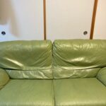 NATUZZI(ナツッジ)ソファーのスレ、色褪せを座位部分補修&染め直し