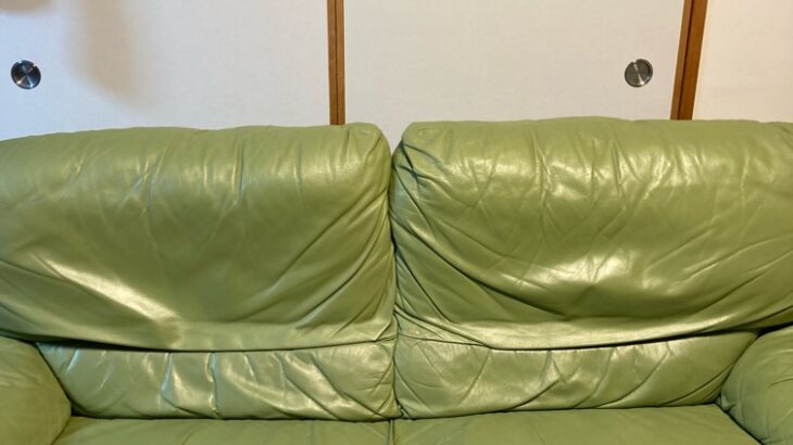 NATUZZI(ナツッジ)ソファーのスレ、色褪せを座位部分補修&染め直し