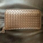 Bottega Veneta(ボッテガヴェネタ)長財布のパイピング、引き手と色褪せを全体補修&染め直し