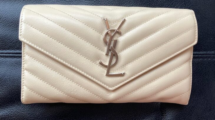SAINT LAURENT(サンローラン)長財布のスレ、汚れを全体補修&カラーチェンジ