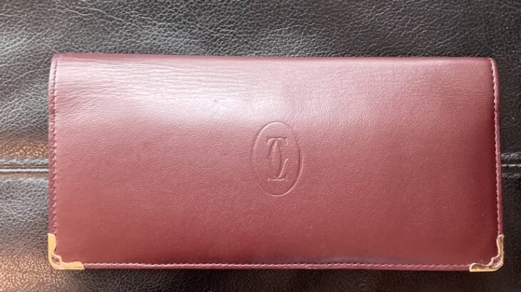 Cartier(カルティエ)長財布のスレ、色褪せを全体補修&染め直し